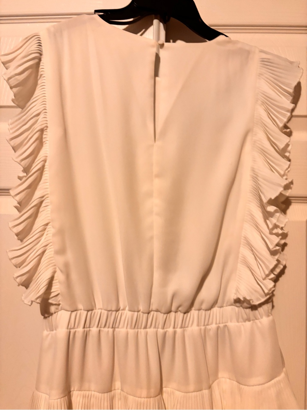 TCEC White Ruffle Pleated Mini Dress - Picture 9 of 9